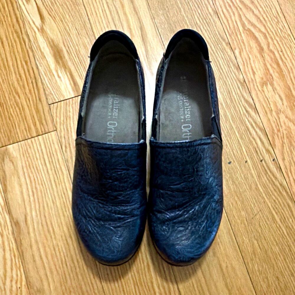 Naturalizer Ortho Women's Black Leather Slip-On Comfort Loafers 7.5 M